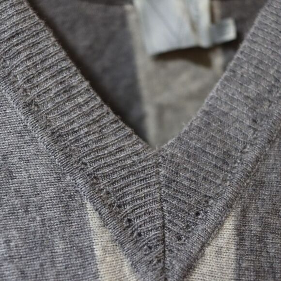 Michael Stars Wool Cashmere Striped Poncho Sweater OS Y2K Preppy Chic Cozy - Picture 6 of 13